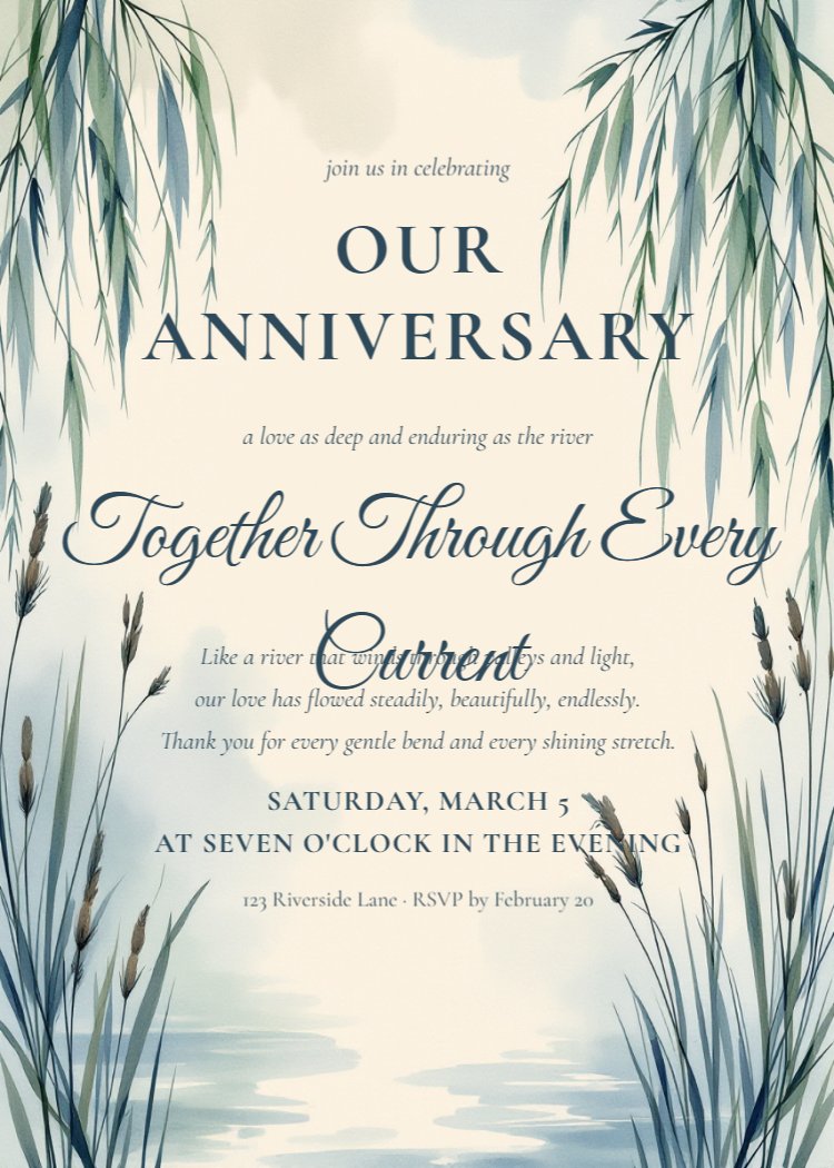 Flowing River Romance Anniversary