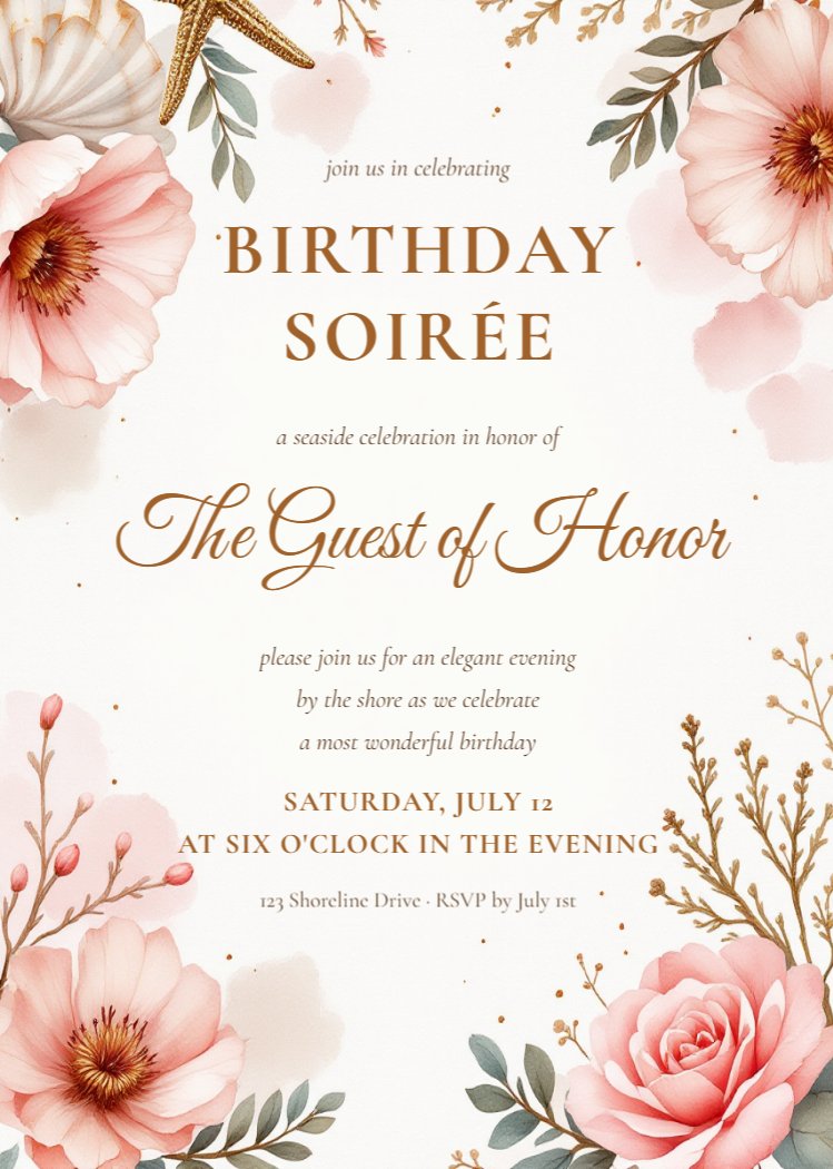 Coastal Blush Birthday