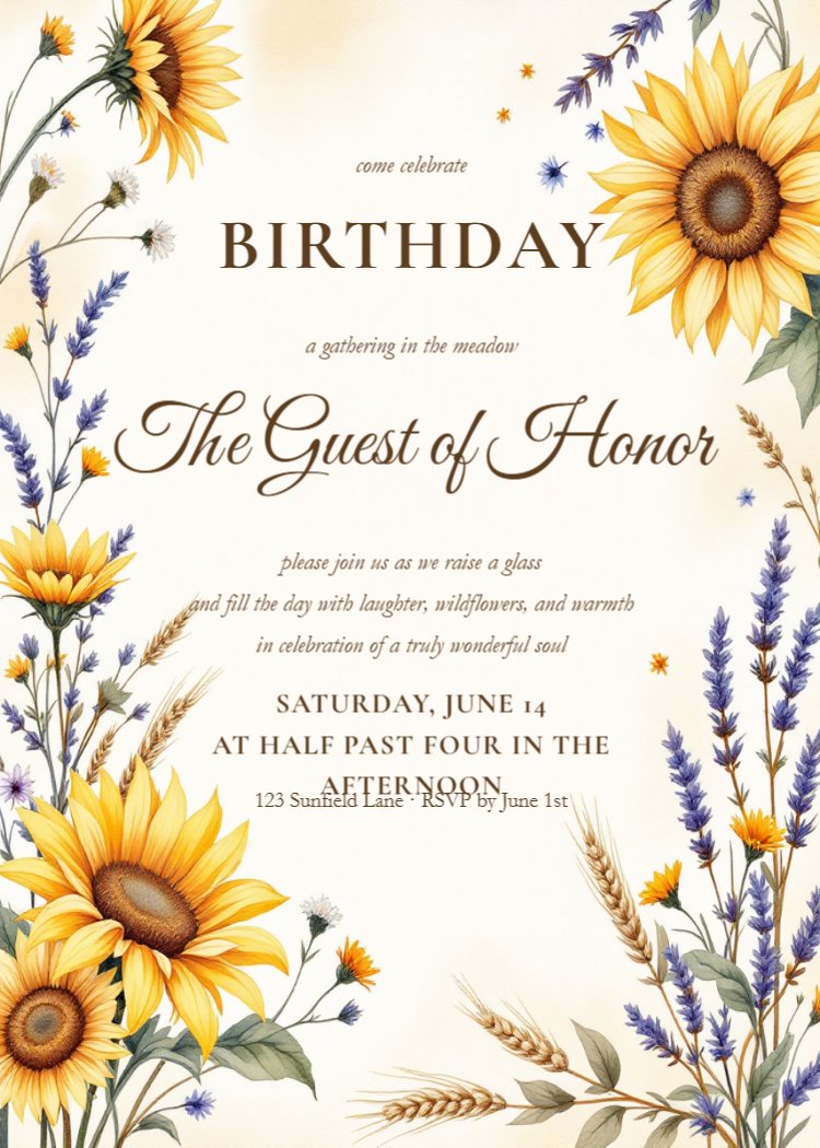 Wildflower Meadow Birthday