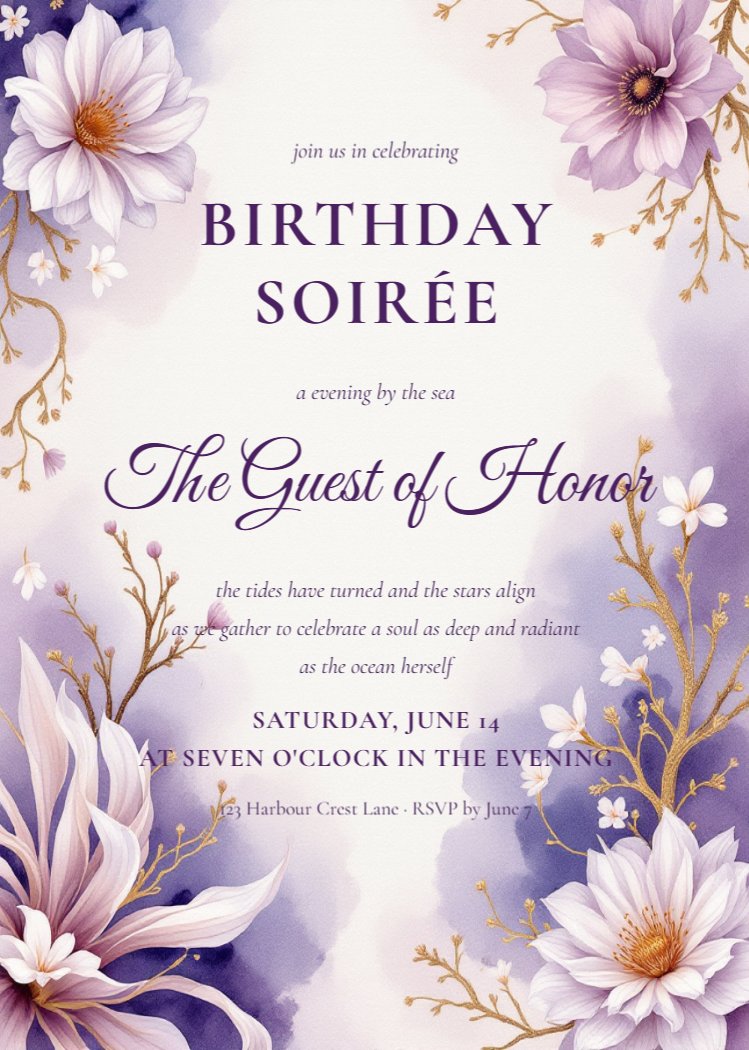 Violet Tides Birthday