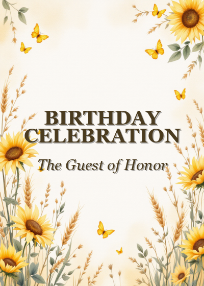 Sunflower Fields Birthday