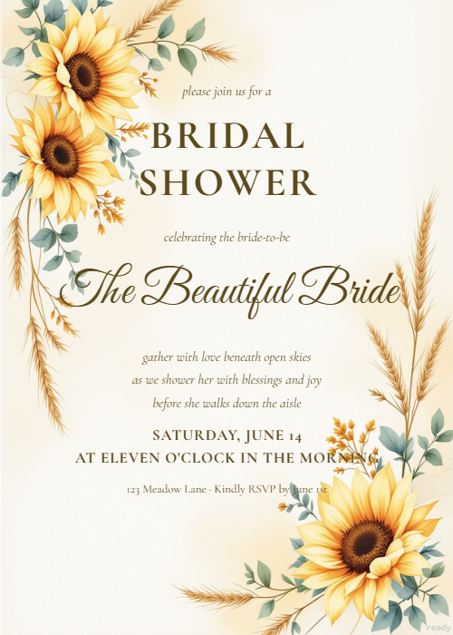 Golden Countryside Bridal Shower