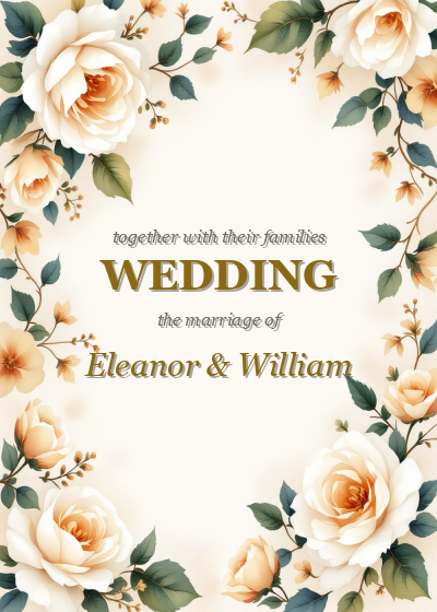 Ivory & Gold Classic Wedding